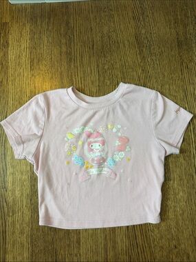 Sanrio/JapanLA My Melody Light Pink Floral Graphic Tee